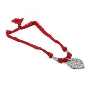 Designer Oxidized German Silver Necklace with Handcrafted pendent of Lord Ganesha