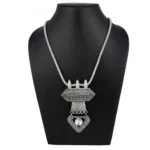 Oxidized Silver Designer Statement Necklace