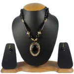 Black Color Designer Tibetan Style Beads Necklace