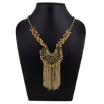 Designer Oxidized Golden Afgani Necklace