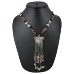 Oxodised Silver Multi Beads Necklace