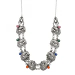 Turkish Style Oxidised German Silver Necklace Pendant