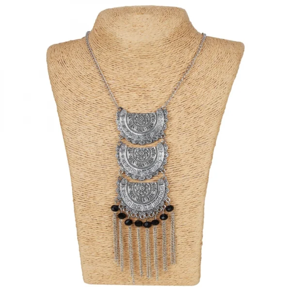 Stylish Boho Afgani Turkish Silver Necklace
