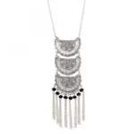 Stylish Boho Afgani Turkish Silver Necklace