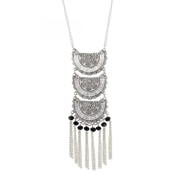 Stylish Boho Afgani Turkish Silver Necklace