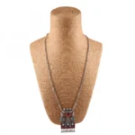 Stylish Gypsy Meena Work Oxidized Silver Necklace