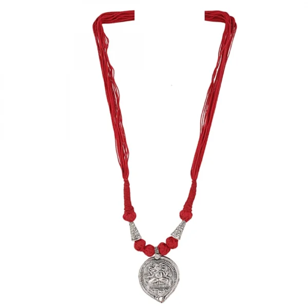 Designer Oxidized German Silver Necklace with Handcrafted pendent of Lord Ganesha