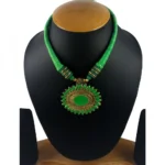 Green Color Designer Tibetan Style Fashion Necklace