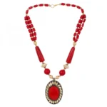 Tibetan Style Handmade Beaded Fashion Necklace with Earrings Set