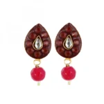 Designer Rajasthani Style Traditional Work Maroon Kundan Necklaces Set