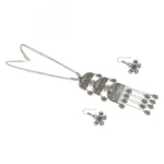Designer German Silver Oxidized Necklace Set with Earrings