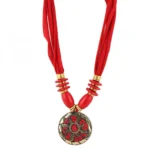 Red Color Designer Tibetan Style Necklace