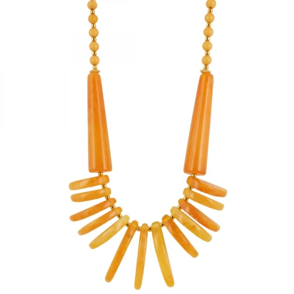 Yellow Beads Fashion Necklace