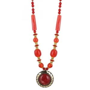 Fashion Pendant Necklace with EarringTibetan Style Beads