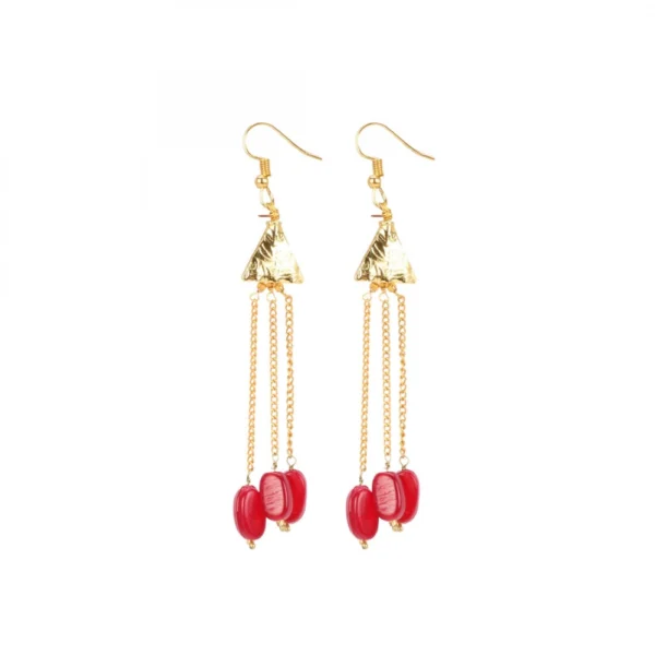 Gold Plated Chain Onyx Stone Necklace Set