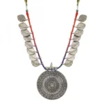 Afghani Designer Turkish Style Vintage Red Golden Oxidised Necklace