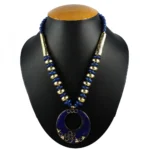 Blue Color Designer Tibetan Style Necklace