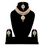 Gold Plated Kundan Necklace Set