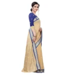 Women's Vichitra Silk Saree(Beige ,5-6Mtrs)