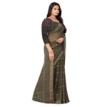 Women's Georgette Silk Saree(Ashgrey ,5-6Mtrs)