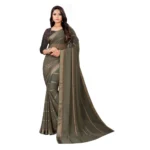 Women's Georgette Silk Saree(Ashgrey ,5-6Mtrs)