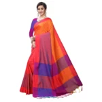 Generic Women's Woven Sana Silk Saree (Orange,5-6Mtrs)