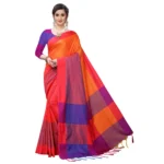 Generic Women's Woven Sana Silk Saree (Orange,5-6Mtrs)