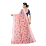 Women's Cotton Saree (Peach,5-6Mtrs)