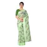 Women's Cotton Saree (Mehdi,5-6Mtrs)