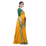 Women's Vichitra Silk Saree(Mustard ,5-6Mtrs)