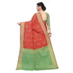 Women's Kanjivaram Silk Saree(Red ,5-6Mtrs)