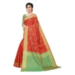 Women's Kanjivaram Silk Saree(Red ,5-6Mtrs)