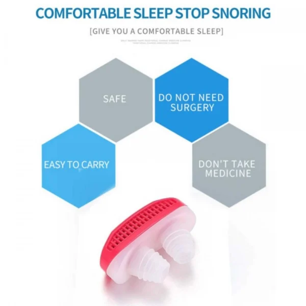 Generic Pack of 3_Anti Snoring and Air Purifier Nose Clip (Color: Assorted)