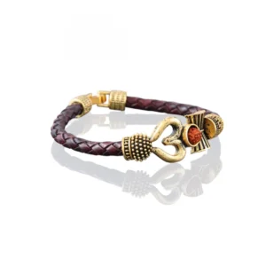 Stylish Gold Plated Bracelet (Color: Gold)