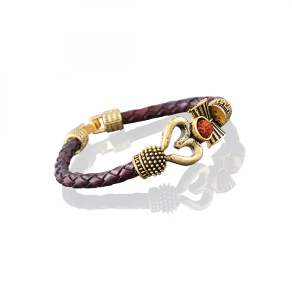 Stylish Gold Plated Bracelet (Color: Gold)