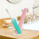 Generic Pack Of_3_4 Pieces Set Plastic Storage Container Toothbrush Holder Portable Travel Tube Case Cover (Color:Assorted)