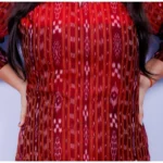 Women's Sambalpuri Certified Handloom Pure Cotton Straight Kurti (Red)