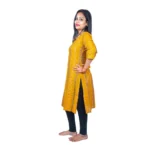 Women's Sambalpuri Certified Handloom Pure Cotton Straight Kurti (Yellow)