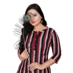 Women's Cotton Printed Straight Kurti (Multi Color)