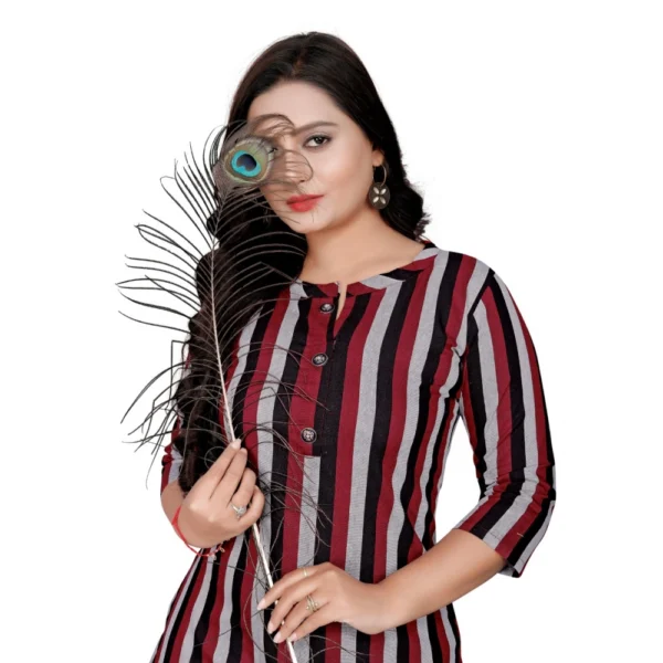 Women's Cotton Printed Straight Kurti (Multi Color)