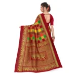 Women's Georgette Printed Saree With Unstitched Blouse (Multicolor, 5-6 Mtrs)