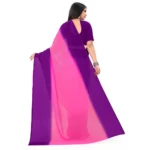 Women's Georgette Printed Saree With Unstitched Blouse (Pink, 5-6 Mtrs)