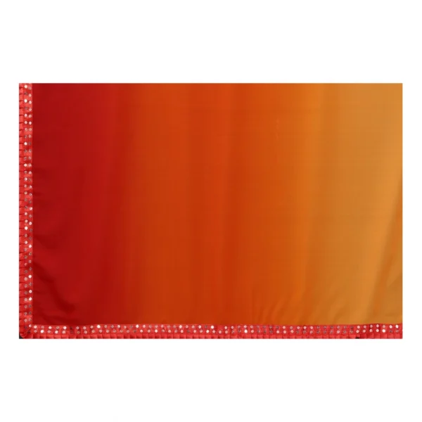 Women's Georgette Printed Saree With Unstitched Blouse (Orange, 5-6 Mtrs)