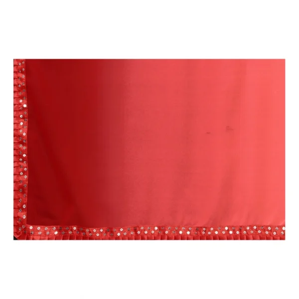 Women's Georgette Printed Saree With Unstitched Blouse (Red, 5-6 Mtrs)
