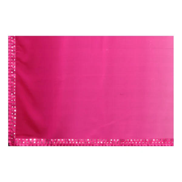 Women's Georgette Printed Saree With Unstitched Blouse (Pink, 5-6 Mtrs)
