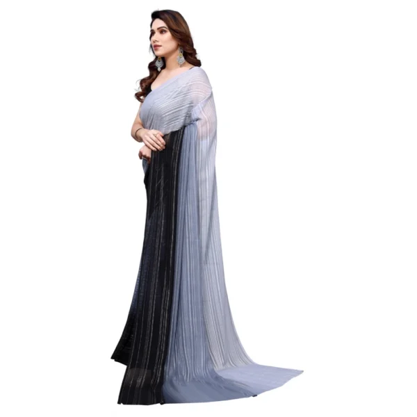 Women's Georgette Printed Saree WithOut Blouse (Grey, 5-6 Mtrs)