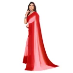 Women's Georgette Printed Saree With Unstitched Blouse (Red, 5-6 Mtrs)