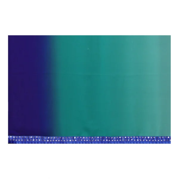 Women's Georgette Printed Saree With Unstitched Blouse (Turquoise Green, 5-6 Mtrs)