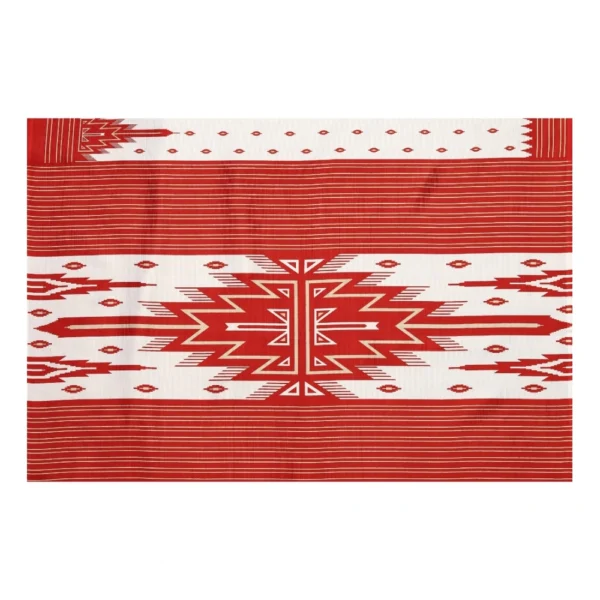 Women's Art Silk Printed Saree With Unstitched Blouse (Red, 5-6 Mtrs)