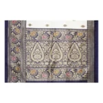 Women's Art Silk Printed Saree With Unstitched Blouse (Navy Blue, 5-6 Mtrs)